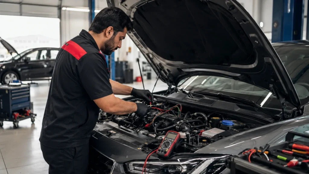 خدمة إصلاح أرباق في مركز أوتو ارينا بالرياض